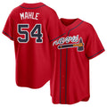 Atlanta #54 Mahle Player Baseball Short Sleeve Red Jersey Tyler For Men Women Youth Gift