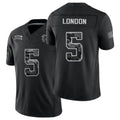 Atlanta #5 London Player Football V Neck Short Sleeve Black Jersey Drake For Men Youth Women Gift