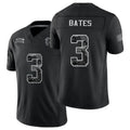 Atlanta #3 Bates Player Football V Neck Short Sleeve Black Jersey Jessie For Men Youth Women Gift