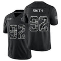 Atlanta #92 Smith Player Football V Neck Short Sleeve Black Jersey Maason For Men Youth Women Gift