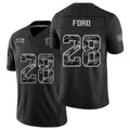 Atlanta #28 Ford Player Football V Neck Short Sleeve Black Jersey Mike For Men Youth Women Gift