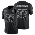 Atlanta #37 Longerbeam Player Football V Neck Short Sleeve Black Jersey Robert For Men Youth Women Gift