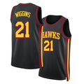 Atlanta #21 Wiggins Player Basketball Sleeveless Black Jersey Aaron For Adult Youth