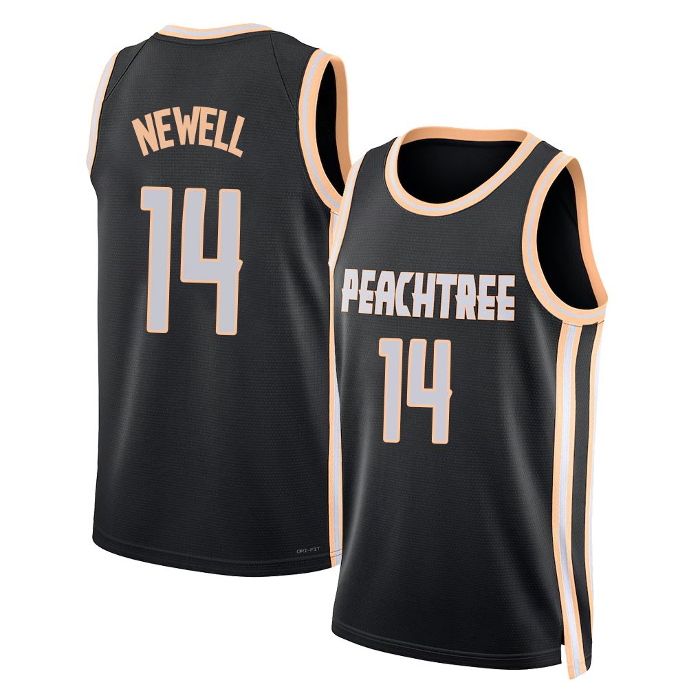 Atlanta #14 Newell Player Basketball Sleeveless Jersey Black Asa For Adult Youth