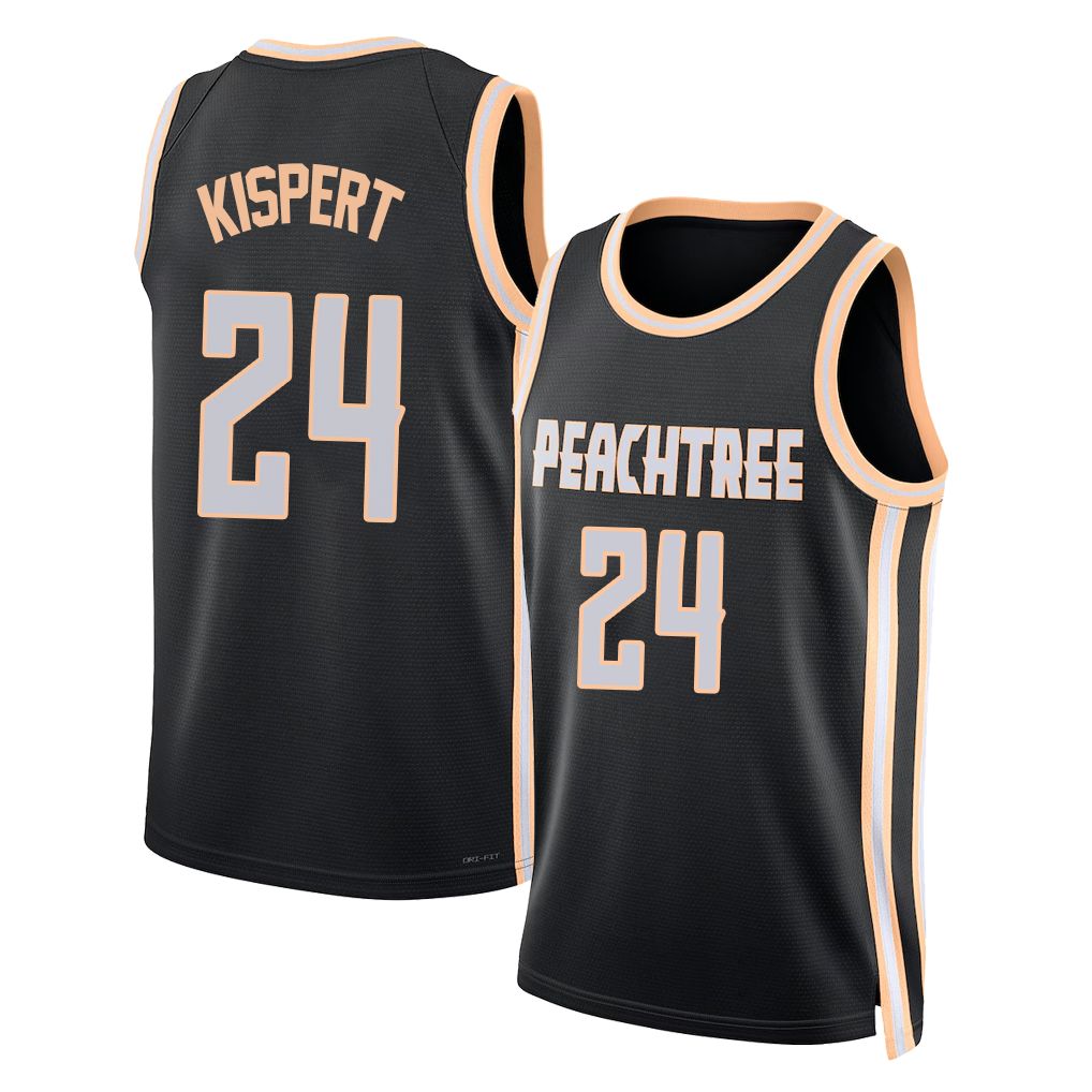 Atlanta #24 Kispert Player Basketball Sleeveless Jersey Black Corey For Adult Youth