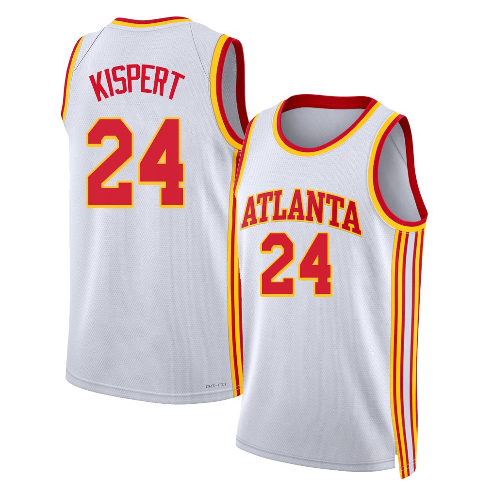 Atlanta #24 Kispert Player Basketball Sleeveless White Jersey Corey For Adult Youth