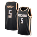 Atlanta #5 Daniels Player Basketball Sleeveless Jersey Black Dyson For Adult Youth