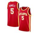 Atlanta #5 Daniels Player Basketball Sleeveless Red Jersey Dyson For Adult Youth