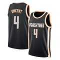 Atlanta #4 Vincent Player Basketball Sleeveless Jersey Black Gabe For Adult Youth