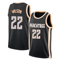 Atlanta #22 Wilson Player Basketball Sleeveless Jersey Black Jalen For Adult Youth
