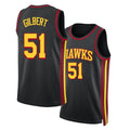 Atlanta #51 Gilbert Player Basketball Sleeveless Black Jersey Keshon For Adult Youth