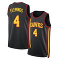 Atlanta #4 Flemings Player Basketball Sleeveless Black Jersey Kingston For Adult Youth