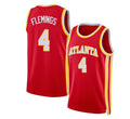 Atlanta #4 Flemings Player Basketball Sleeveless Red Jersey Kingston For Adult Youth