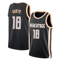 Atlanta #18 Gueye Player Basketball Sleeveless Jersey Black Mouhamed For Adult Youth