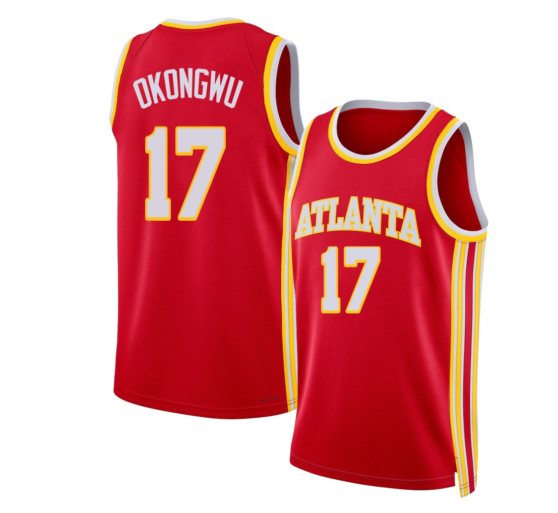 Atlanta #17 Okongwu Player Basketball Sleeveless Red Jersey Onyeka For Adult Youth