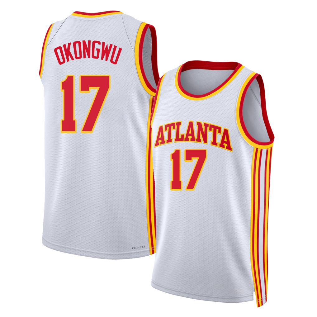 Atlanta #17 Okongwu Player Basketball Sleeveless White Jersey Onyeka For Adult Youth