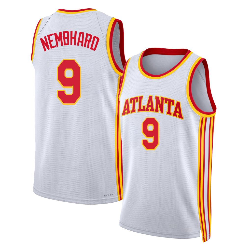 Atlanta #9 Nembhard Player Basketball Sleeveless White Jersey Ryan For Adult Youth