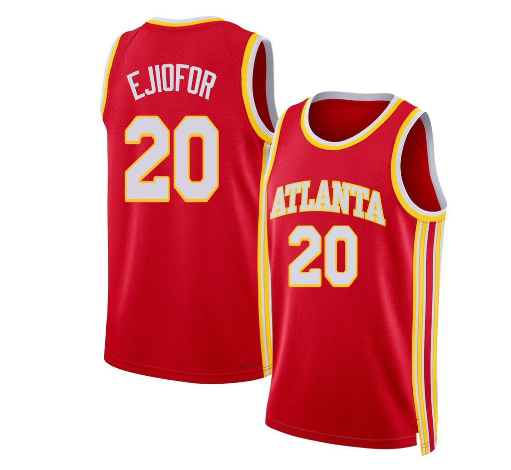 Atlanta #20 Ejiofor Player Basketball Sleeveless Red Jersey Zuby For Adult Youth