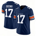 Auburn #17 Brown Player College Football V Neck Short Sleeve Navy Jersey Byrum For Men Youth Women