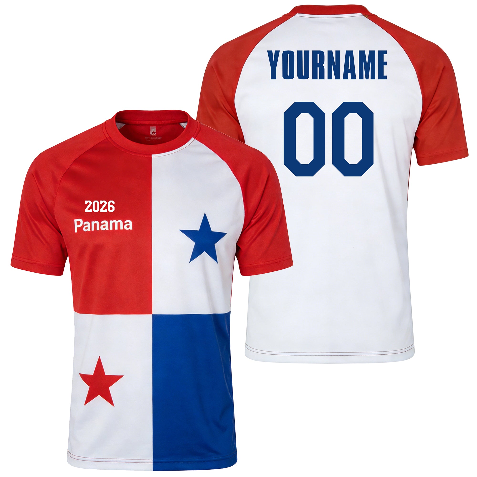Custom Panama Soccer Jersey – Personalized Name & Number Football Shirt:2026 Cup Kids Youths Mens Womens Fans