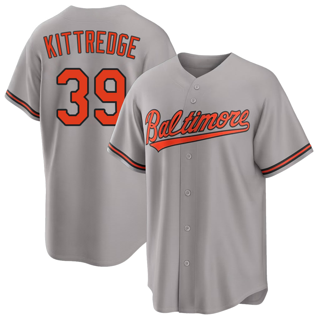 Baltimore #39 Kittredge Player Baseball Short Sleeve Gray Jersey Andrew For Men Women Youth Gift