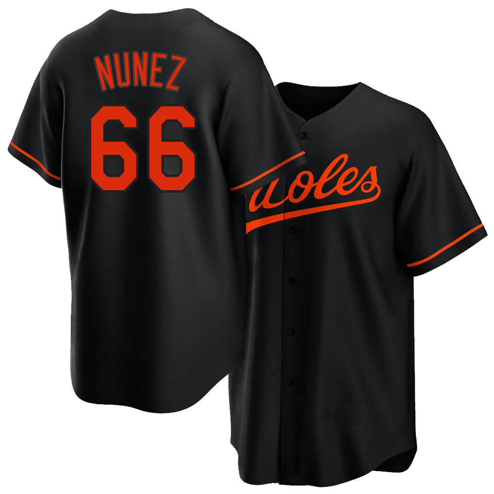 Baltimore #66 Nunez Player Baseball Short Sleeve Black Jersey Anthony For Men Women Youth Gift