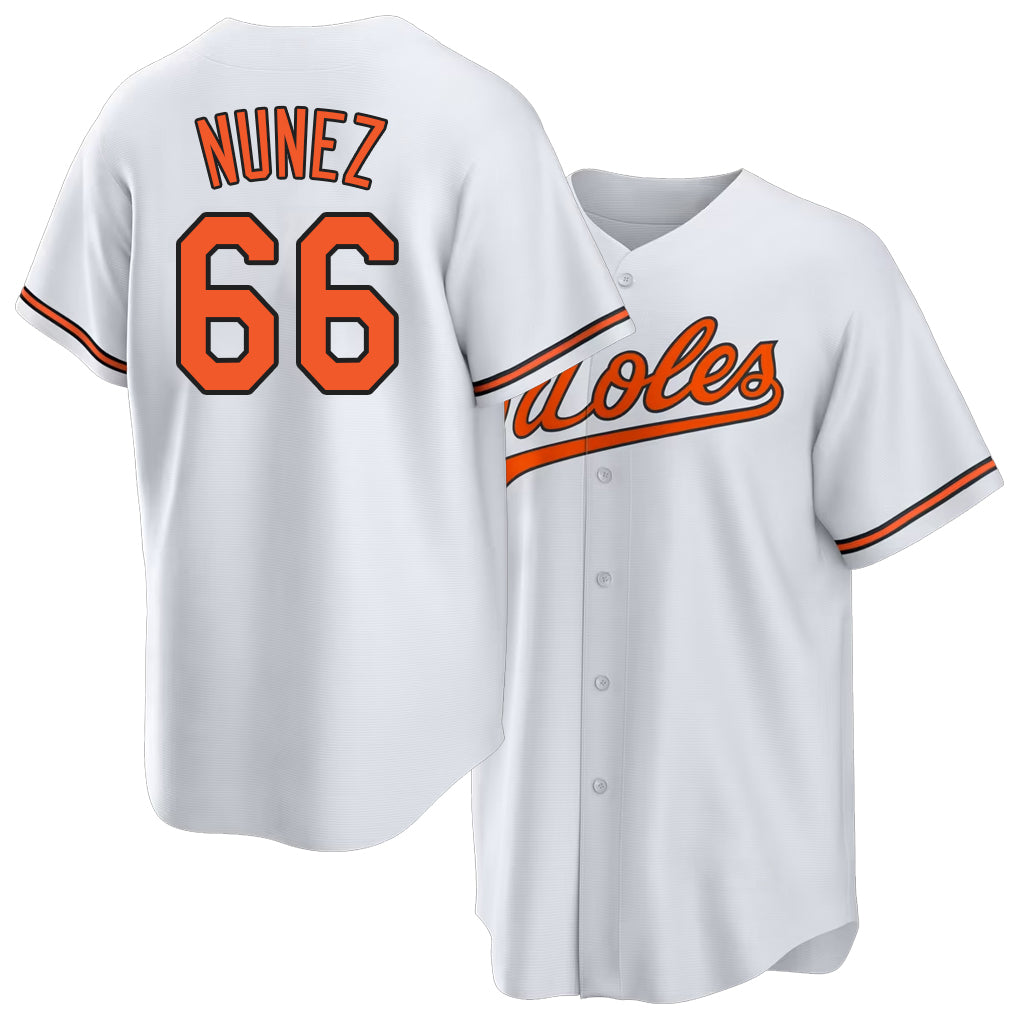 Baltimore #66 Nunez Player Baseball Short Sleeve White Jersey Anthony For Men Women Youth Gift