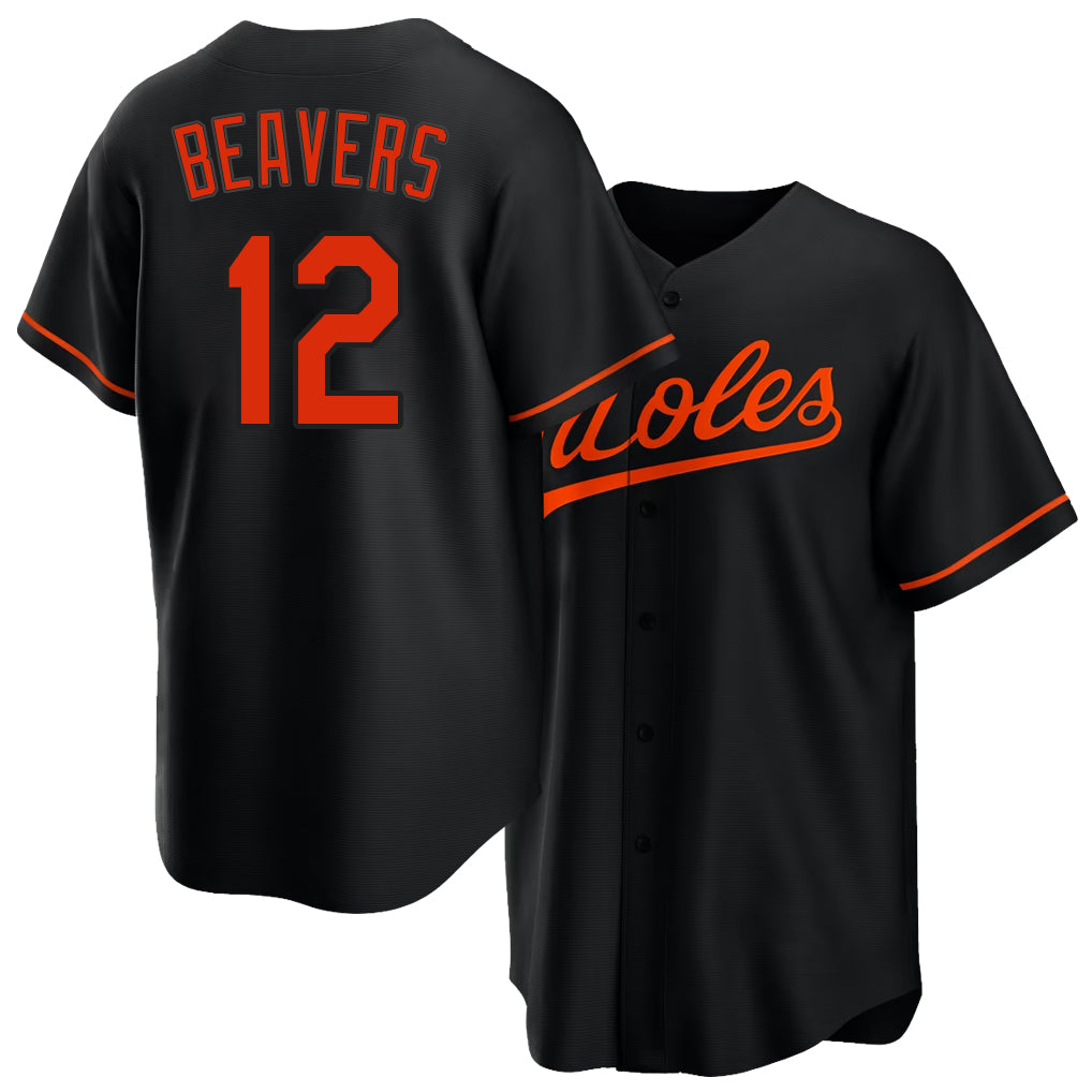 Baltimore #12 Beavers Player Baseball Short Sleeve Black Jersey Dylan For Men Women Youth Gift