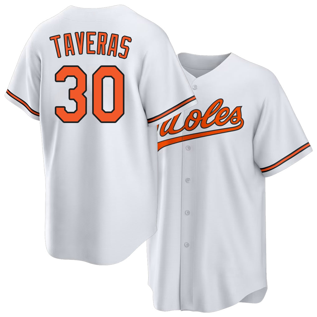 Baltimore #30 Taveras Player Baseball Short Sleeve White Jersey Leody For Men Women Youth Gift