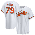 Baltimore #79 Pozo Player Baseball Short Sleeve White Jersey Yohel For Men Women Youth Gift
