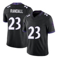 Baltimore #23 Randall Player Football V Neck Short Sleeve Black Jersey Adam For Men Youth Women Gift