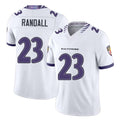 Baltimore #23 Randall Player Football V Neck Short Sleeve White Jersey Adam For Men Youth Women Gift