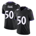 Baltimore #50 Isaac Player Football V Neck Short Sleeve Black Jersey Adisa For Men Youth Women Gift