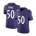 Baltimore #50 Isaac Player Football V Neck Short Sleeve Purple Jersey Adisa For Men Youth Women Gift