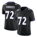 Baltimore #72 Vorhees Player Football V Neck Short Sleeve Black Jersey Andrew  For Men Youth Women Gift