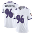 Baltimore #96 Washington Player Football V Neck Short Sleeve White Jersey Broderick For Men Youth Women Gift