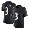 Baltimore #3 Awuzie Player Football V Neck Short Sleeve Black Jersey Chidobe For Men Youth Women Gift