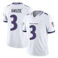 Baltimore #3 Awuzie Player Football V Neck Short Sleeve White Jersey Chidobe For Men Youth Women Gift