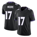 Baltimore #17 Moore Player Football V Neck Short Sleeve Black Jersey Chris For Men Youth Women Gift