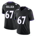 Baltimore #67 Bullock Player Football V Neck Short Sleeve Black Jersey Corey For Men Youth Women Gift