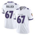 Baltimore #67 Bullock Player Football V Neck Short Sleeve White Jersey Corey For Men Youth Women Gift