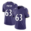 Baltimore #63 Pinter Player Football V Neck Short Sleeve Purple Jersey Danny For Men Youth Women Gift