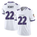Baltimore #22 Henry Player Football V Neck Short Sleeve White Jersey Derrick For Men Youth Women Gift