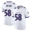 Baltimore #58 Wilson Player Football V Neck Short Sleeve White Jersey Dion For Men Youth Women Gift