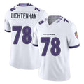 Baltimore #78 Lichtenhan Player Football V Neck Short Sleeve White Jersey Gerad For Men Youth Women Gift