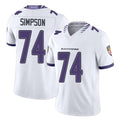 Baltimore #74 Simpson Player Football V Neck Short Sleeve White Jahquez John For Men Youth Women Gift