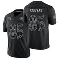 Baltimore #85 Cuevas Player Football V Neck Short Sleeve Black Jersey Josh For Men Youth Women Gift