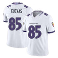 Baltimore #85 Cuevas Player Football V Neck Short Sleeve White Jahquez Josh For Men Youth Women Gift