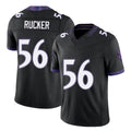 Baltimore #56 Rucker Player Football V Neck Short Sleeve Black Jersey Kaimon For Men Youth Women Gift