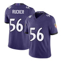 Baltimore #56 Rucker Player Football V Neck Short Sleeve Purple Jersey Kaimon For Men Youth Women Gift